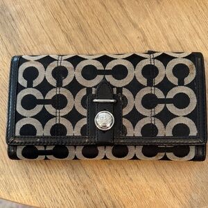 Coach Black and Cream Wallet